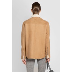 shaved shearling overshirt