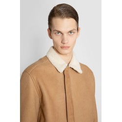 shaved shearling overshirt