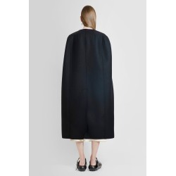 trench cape in compact double wool