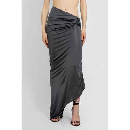 asymmetric ruched skirt