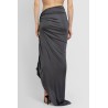 asymmetric ruched skirt