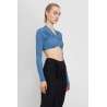 v-neck ruched cropped top