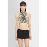 hyena knit turtleneck cropped top