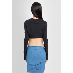 v-neck ruched cropped top