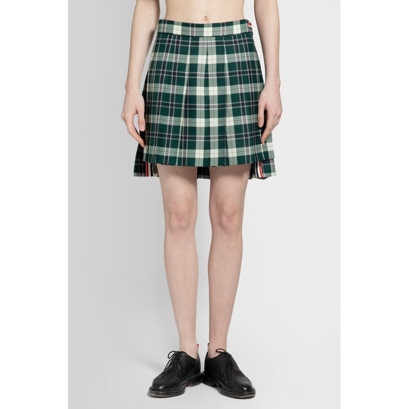 mini pleated skirt in tartan uniform twill