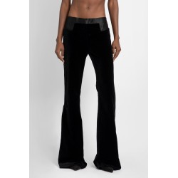 cotton velvet tuxedo flare pants