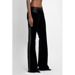 cotton velvet tuxedo flare pants