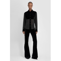 cotton velvet tuxedo flare pants