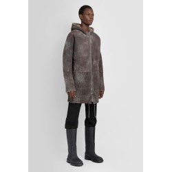 reversible shearling long jacket