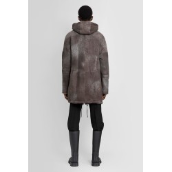 reversible shearling long jacket