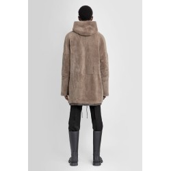 reversible shearling long jacket