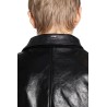 top dyed leather mini jacket