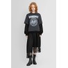 asymmetric fringed wool skirt