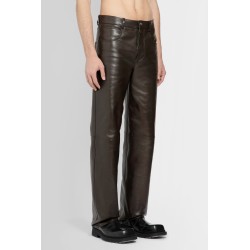 polished leather trousers