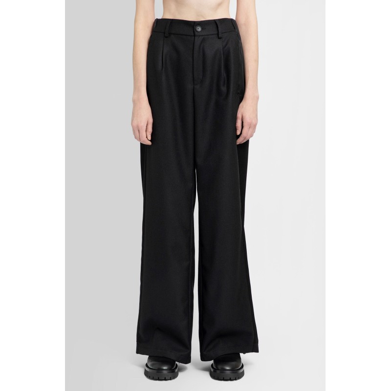 wide leg wool trousers