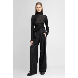 wide leg wool trousers