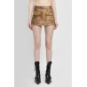 distressed brown hells mini skirt