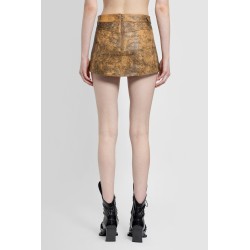 distressed brown hells mini skirt