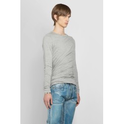 double second skin twisted long sleeve top