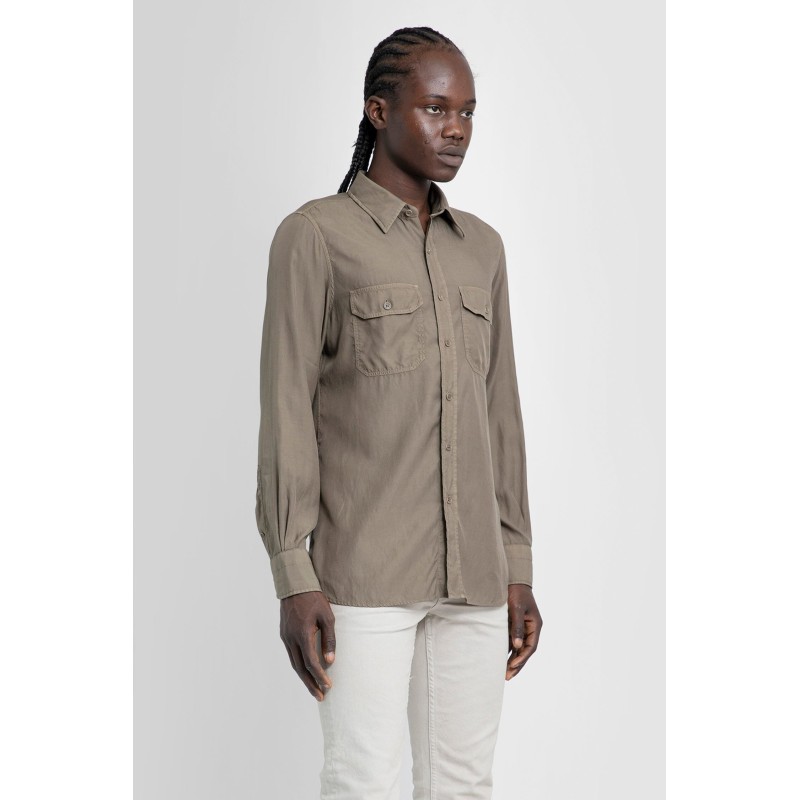 fluid light twill leisure shirt