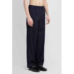 wool twill track trousers