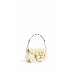 small locò raffia and jewel shoulder bag