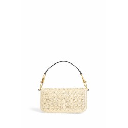 small locò raffia and jewel shoulder bag