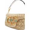 small locò raffia and jewel shoulder bag