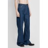 topstitched wide leg jeans