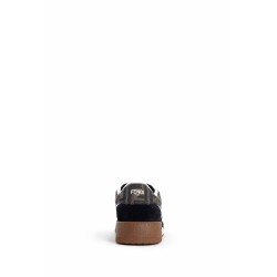 fendi match suede and canvas sneakers