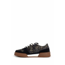 fendi match suede and canvas sneakers