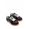 fendi match suede and canvas sneakers