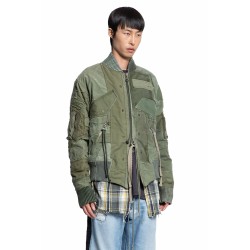 mixed army flight jacket