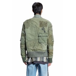 mixed army flight jacket