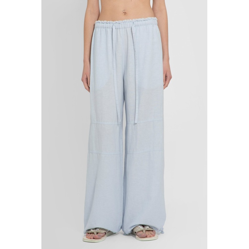 cotton linen blend relaxed trousers