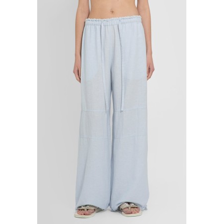 cotton linen blend relaxed trousers