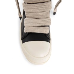 high-top sneakers with jumbo laces