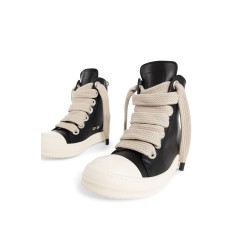 high-top sneakers with jumbo laces