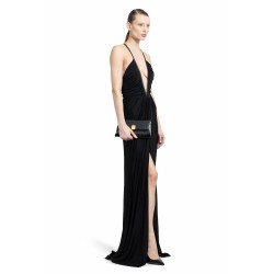 ruched evening dress