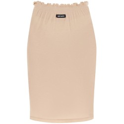 'jersey semi-transparent midi skirt