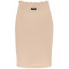 'jersey semi-transparent midi skirt