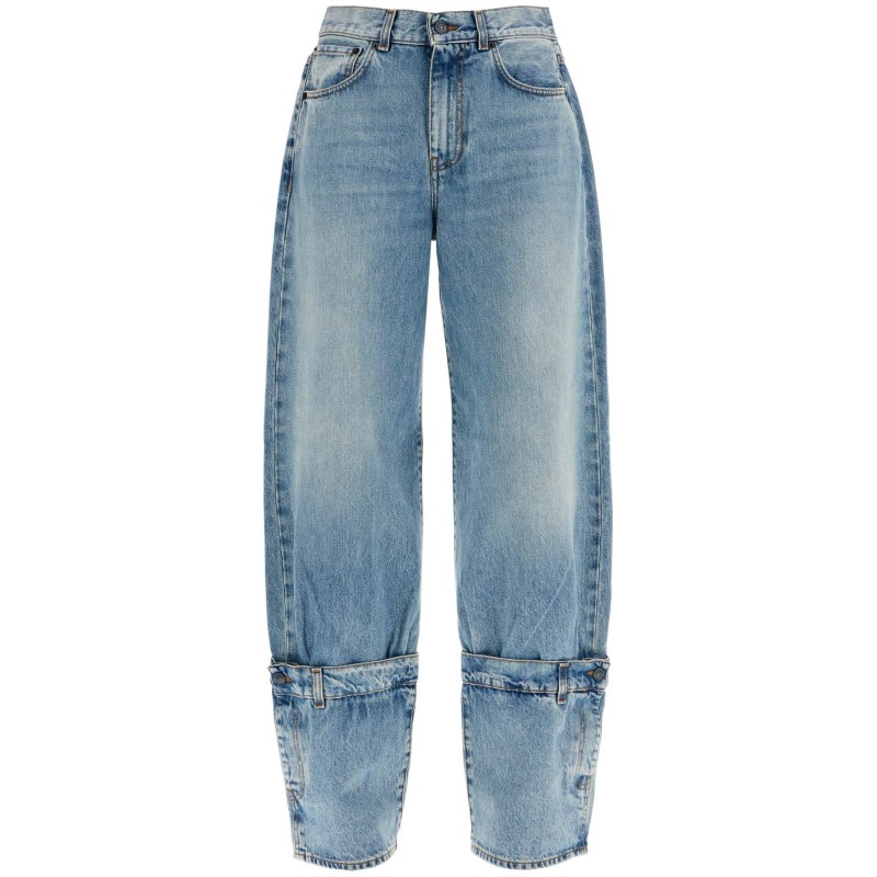 'wide-legged hurley jeans for