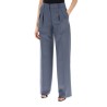 sbiru double pleat trousers