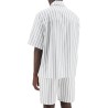 striped bowling shirt with button