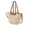 large woven raffia basket bag