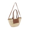 large woven raffia basket bag