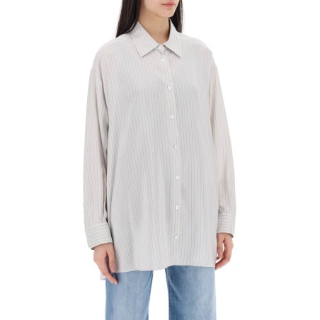 "striped silk luka shirt in