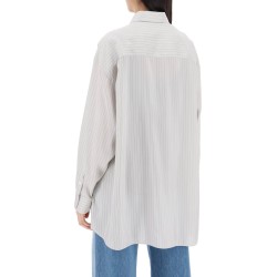 "striped silk luka shirt in