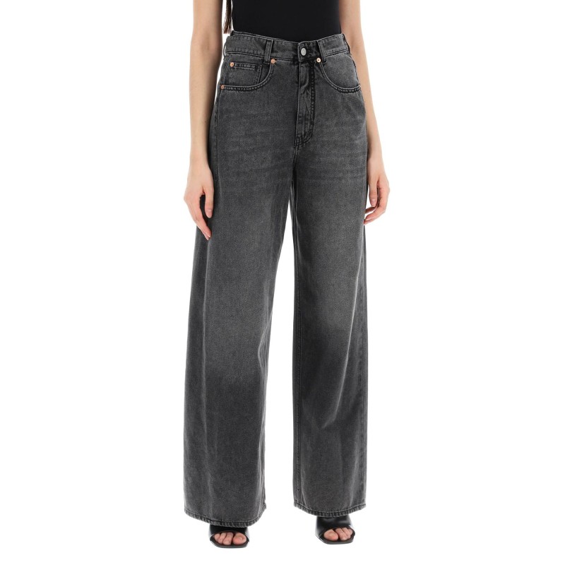 hybrid panel jeans with seven