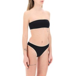 strapless bikini top with contrasting edges